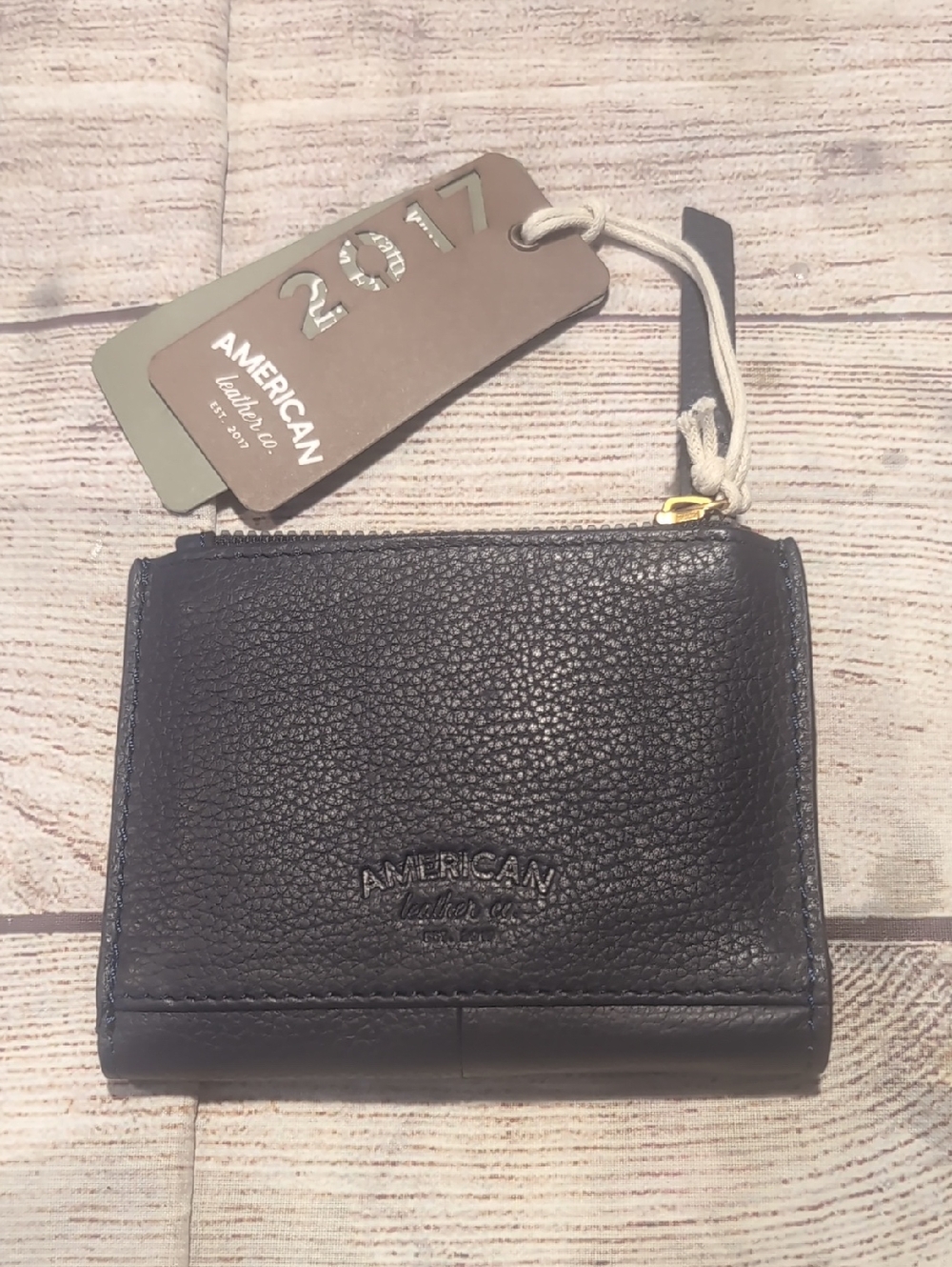 American Leather Co. Men's Navy Cleveland Bifold W/RFID NWT
